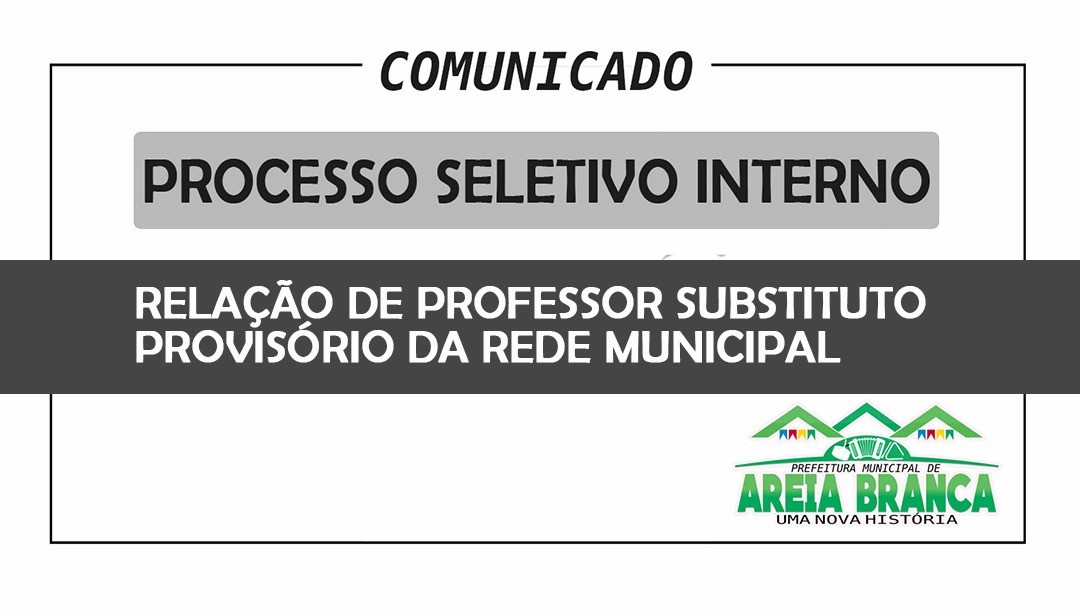 Termo Aditivo referente ao Processo Seletivo Interno para professor substituto
