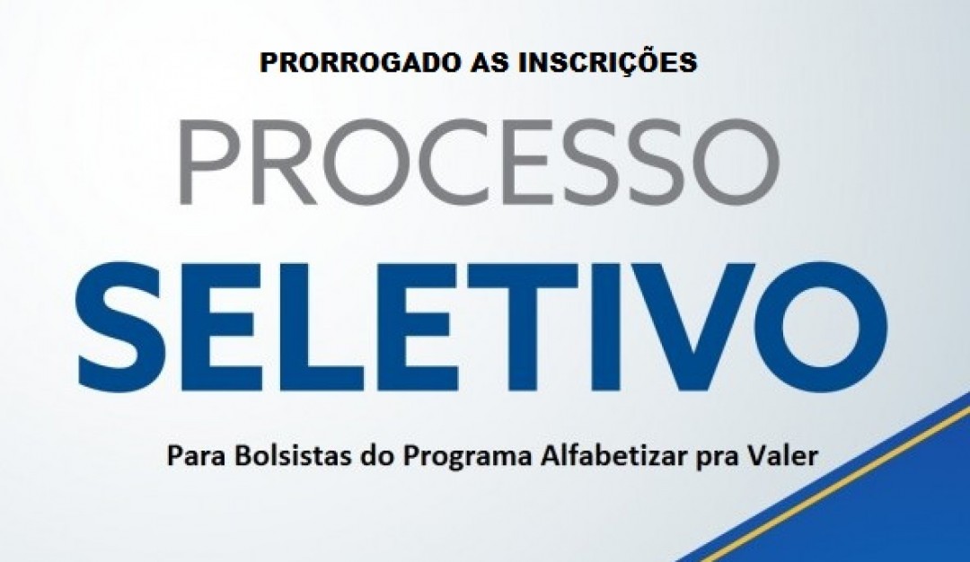 Prefeitura de Areia Branca prorroga inscrição para processo para Bolsistas do Programa Alfabetizar pra Valer