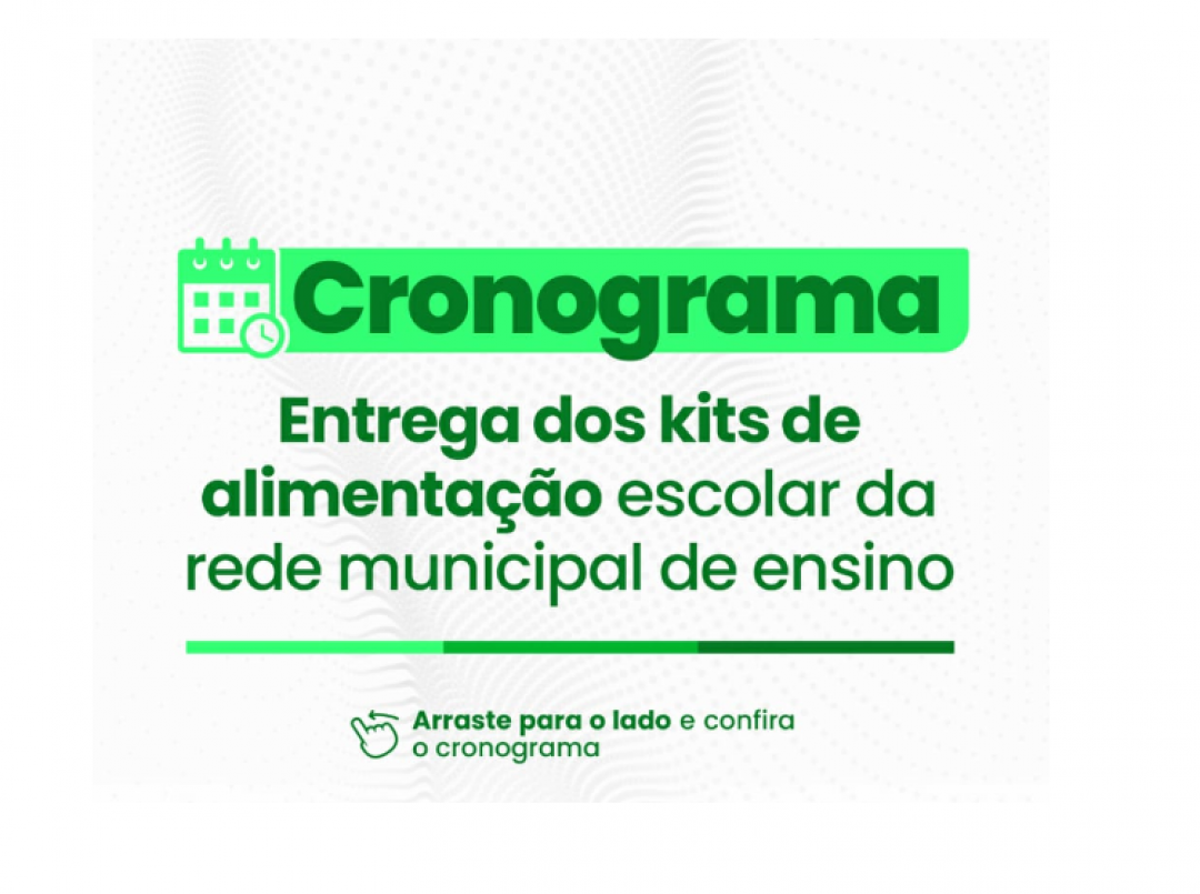 Prefeitura de Areia Branca divulga cronograma para entrega de kits de Alimentação Escolar da rede municipal de ensino
