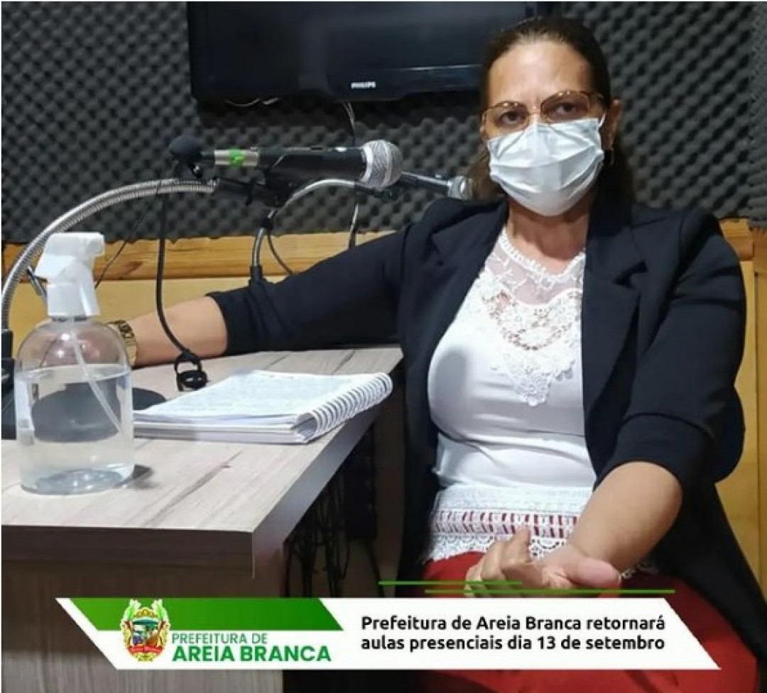 Prefeitura de Areia Branca retornará aulas presenciais dia 13 de setembro