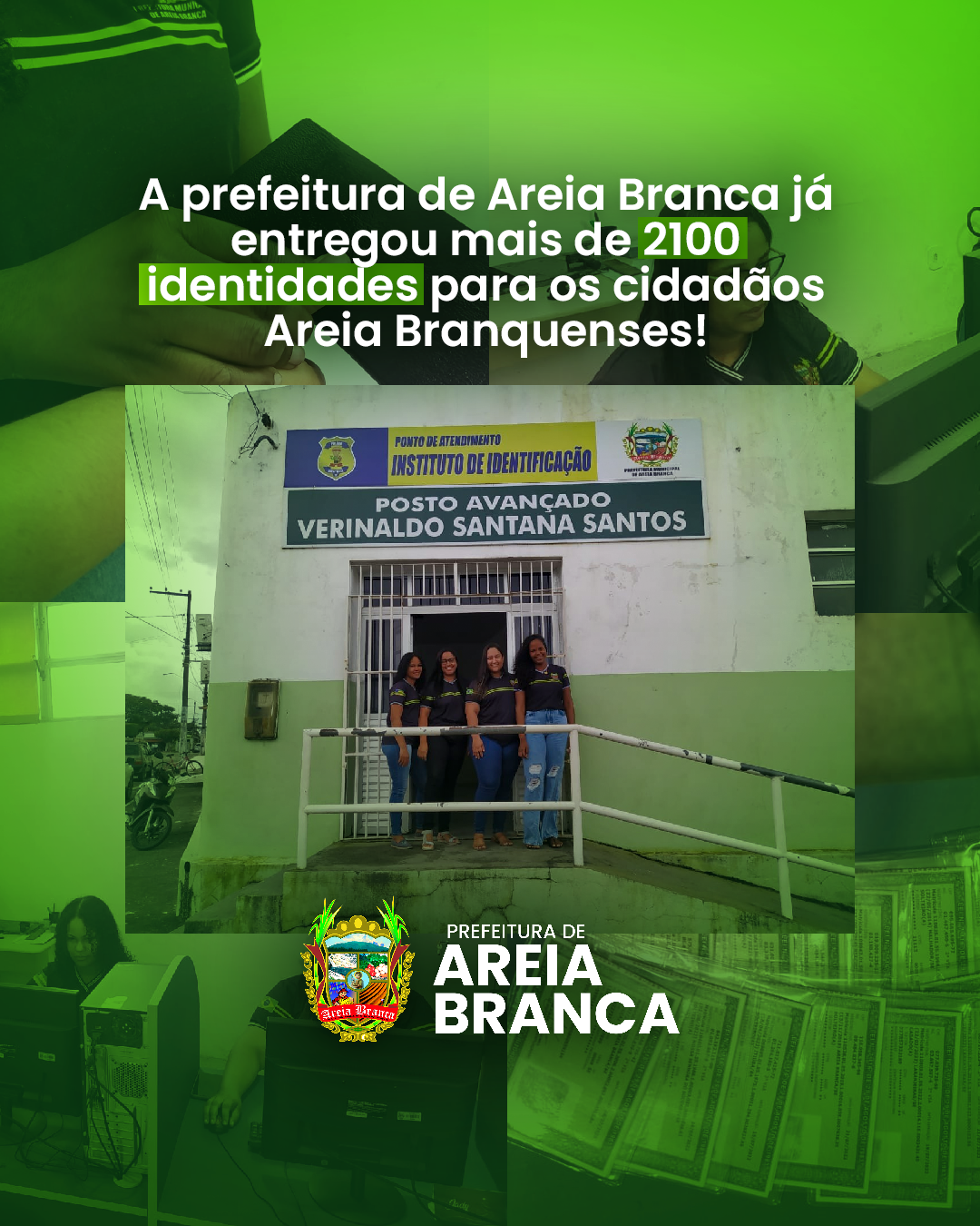Prefeitura de Areia Branca emite mais de 2 mil carteiras de Identidade