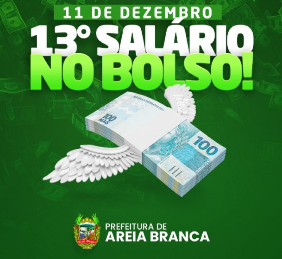Prefeitura anuncia pagamento integral do 13º salário dos servidores no dia 11