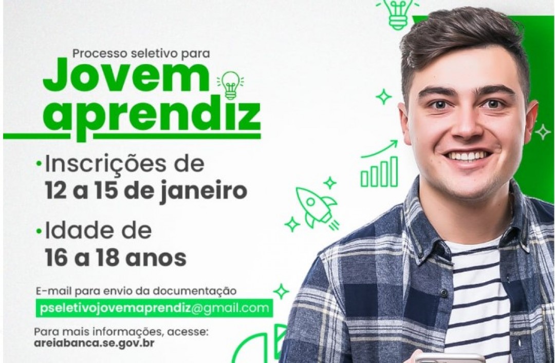 Prefeitura de Areia Branca abre Processo Seletivo para Jovem Aprendiz